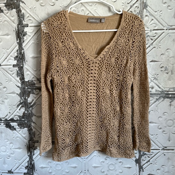 Vintage Tops - Vintage 90s crochet top